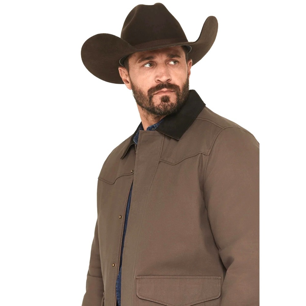 Cody James Men's Western Canvas Long Rancher Jacket XL‎ Oilskin Waxed Chore Barn